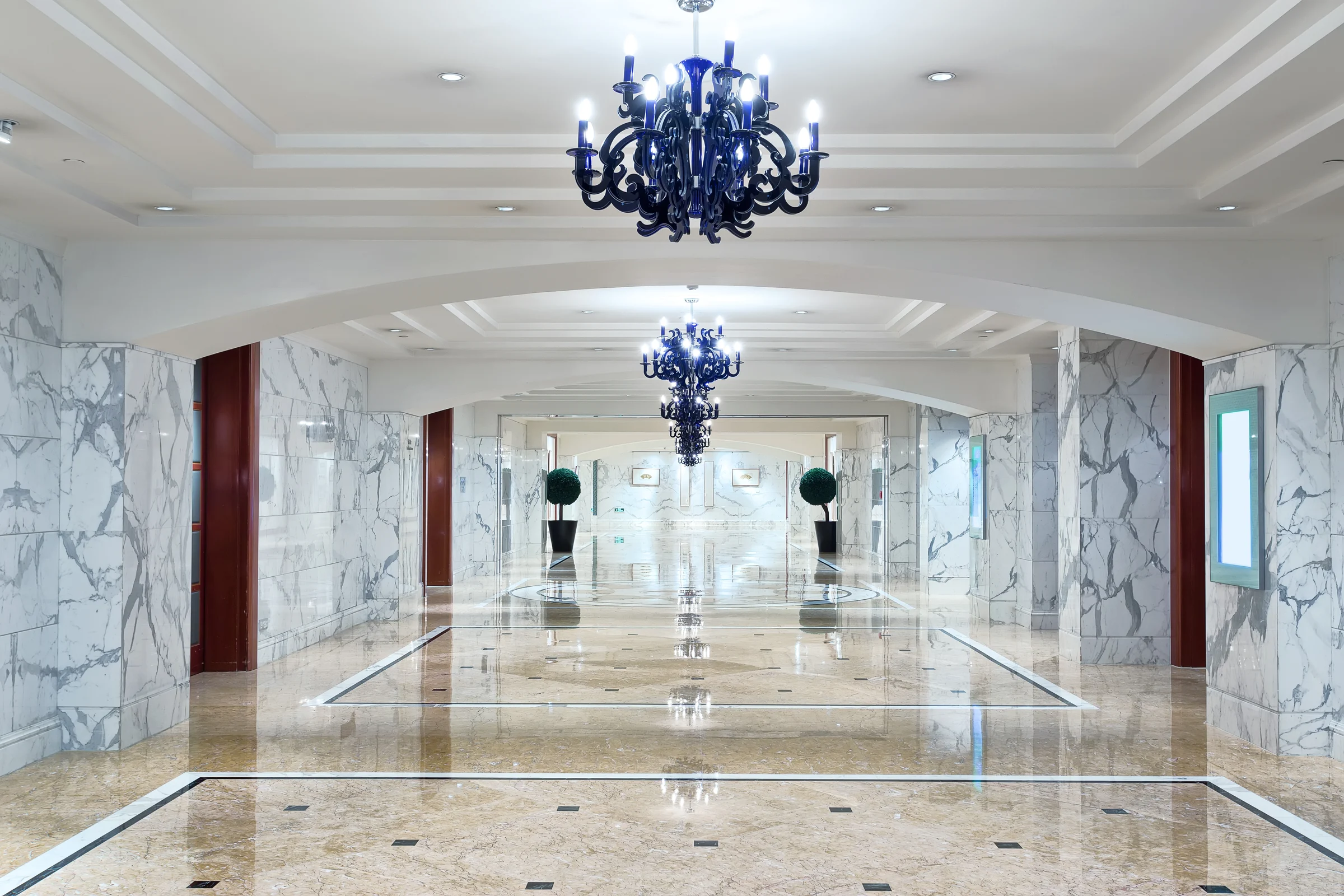 Interior de arquitetura clássica
